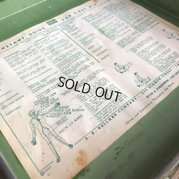 画像9: Vintage Bullard First Aid Kit Mettal Box Cabinet (S120）