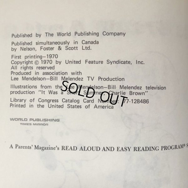 画像5: Vintage Book Snoopy It Was A Short Summer, Charlie Brown (S134）