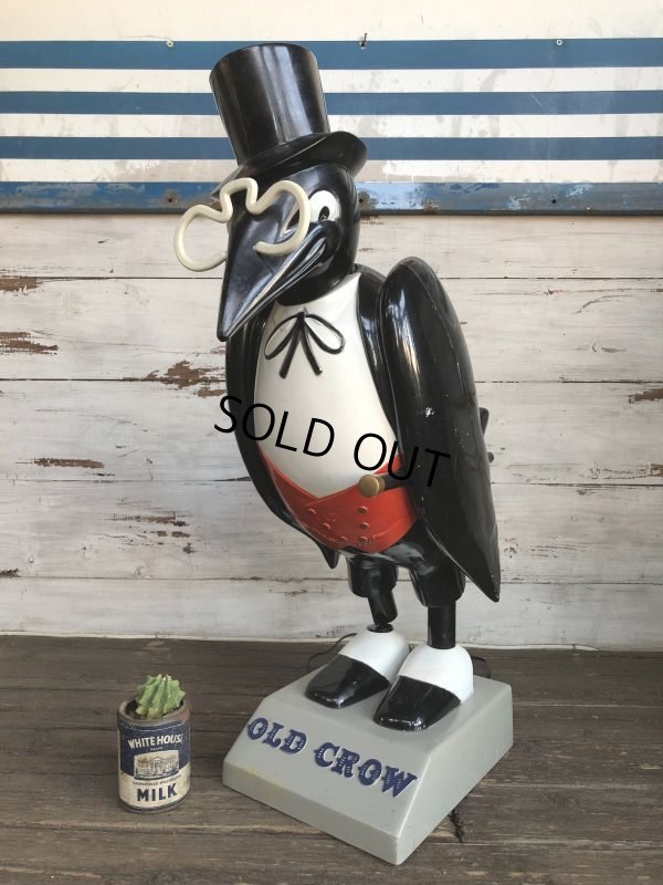 画像1: OLD CROW Vintage Light Up Store Display Statue (S151)