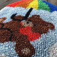 画像3: Vintage Rainbow Parasol Bear Rag Mat (S149)