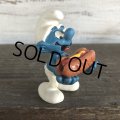 Vintage PVC Smurf Hot Dog (S170)