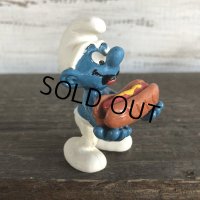 Vintage PVC Smurf Hot Dog (S170)