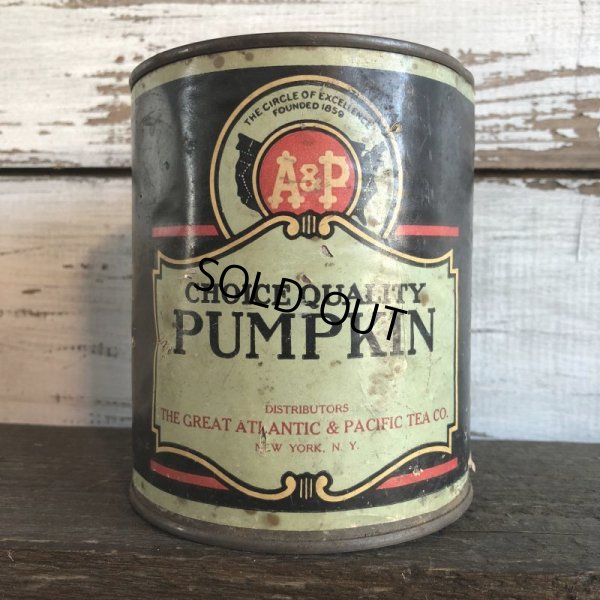 画像1: Vintage A&P Pumpkin Tea Can (S175) 