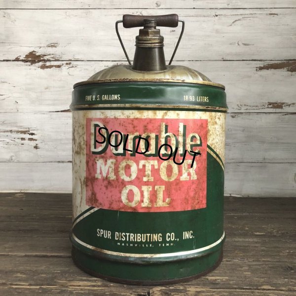 画像1: Vintage Oil can Durable U.S. 5 GAL (S183)  