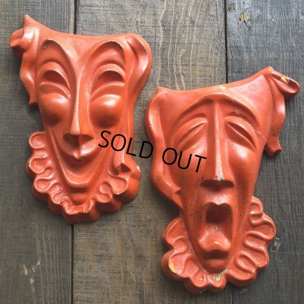 画像9: 【SALE】 Vintage Comedy & Tragedy Two Face Wall Decor (S188)