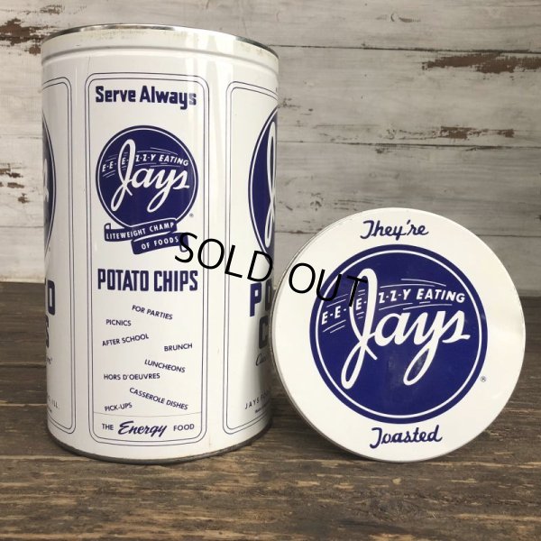画像2: Vintage JAYS Potatochips Tin Can (S193)