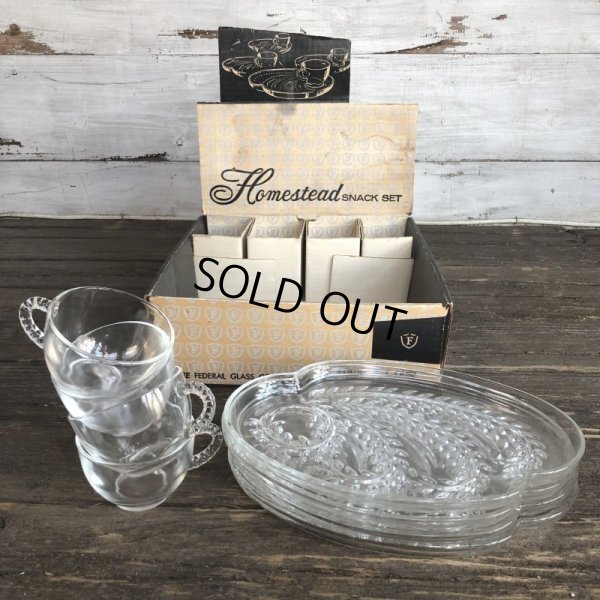 画像10: Vintage Federal Homestead Snack Set Dead Stock (S196)