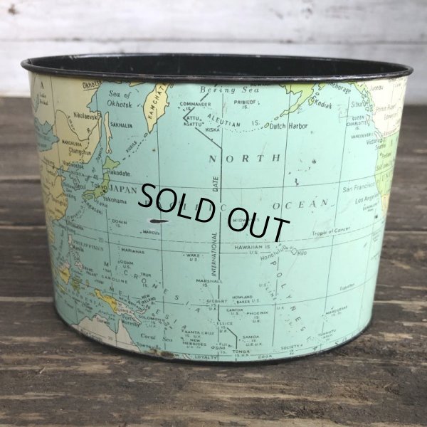 画像5: Vintage World Map Trash Can (S205)