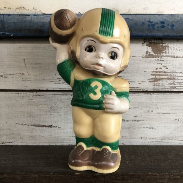 画像1: Vintage Russ American Football Player Bank Doll (S208) 