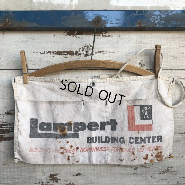 画像1: Vintage Advertising Work Apron Lampert BUILDING CENTER (S234)