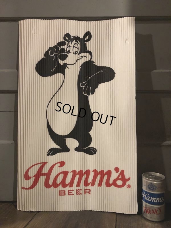 画像1: Vintage Hamm's Bear Poster Sign (S246)