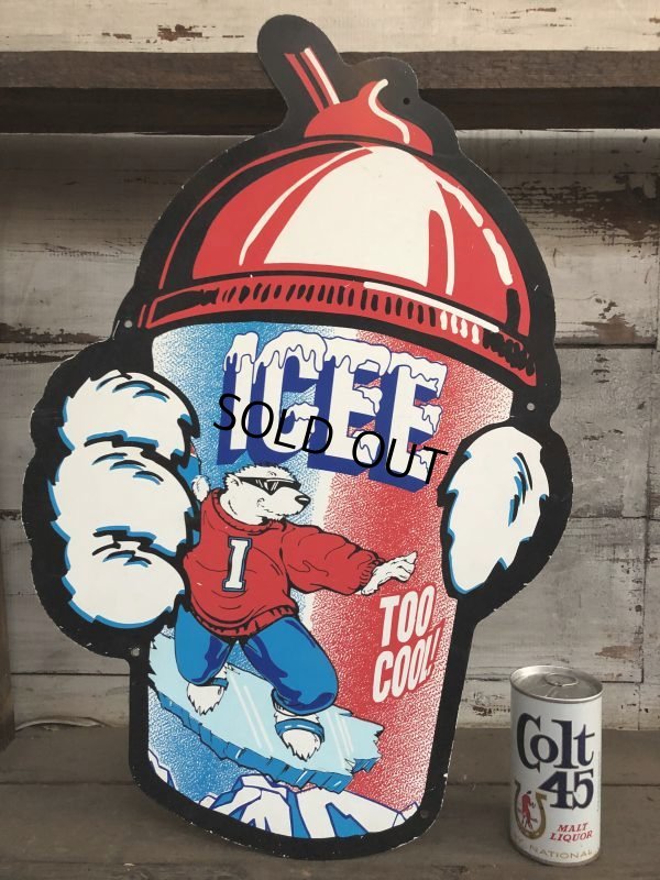 画像6: Vintage ICEE Polar Bear Giant Store Display Panel 165cm (S247)