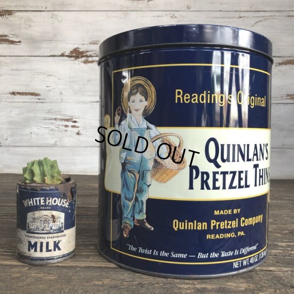 画像1: Vintage Quinlan's Pretzel Company Tin Can 48 oz (S255)