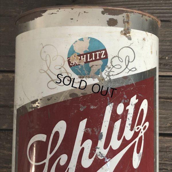 画像6: 60s Vintage Schlitz Beer Tin Trash Waste Can (S256)