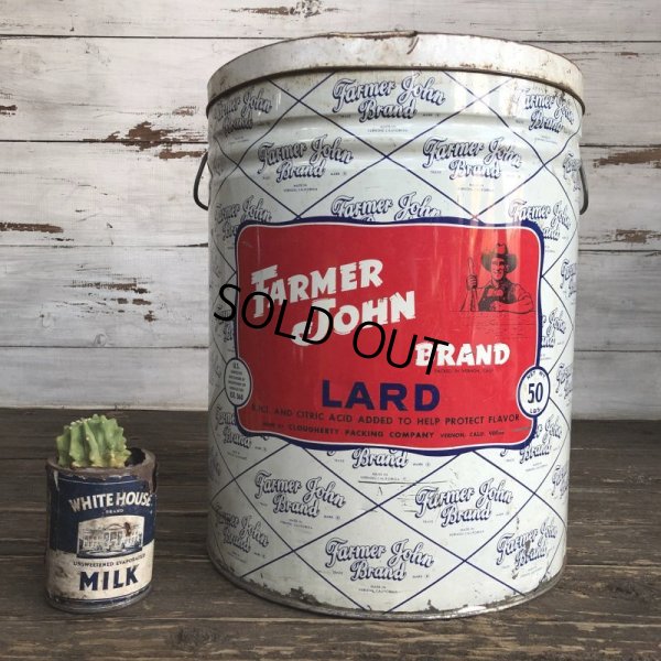 画像1: Vintage Farmer John Brand Lard Tin 50MLB (S254)