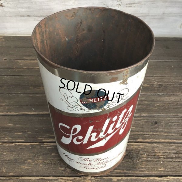 画像5: 60s Vintage Schlitz Beer Tin Trash Waste Can (S256)