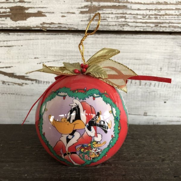 画像1: 90s Vintage WB Daffy Duck Christmas Ball Ornament (S270)