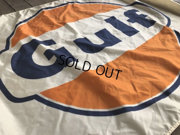 画像9: Vintage GULF Flag Advertising Sign (S276)