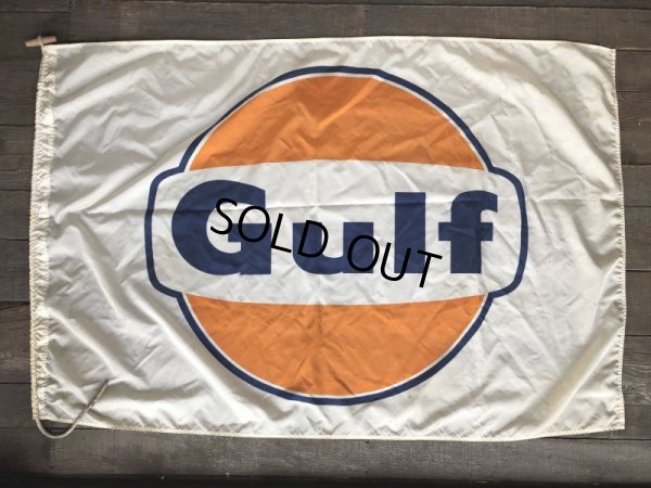 画像10: Vintage GULF Flag Advertising Sign (S276)
