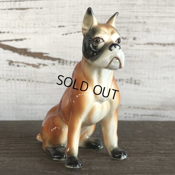 画像2: Vintage Dog Boxer Ceramic Statue  (S282)