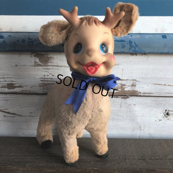 画像1: Vintage Rushton Reindeer Rubber Face Doll (S294)