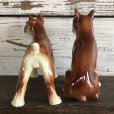 画像3: Vintage Dog Ceramic Statue Set (S285)