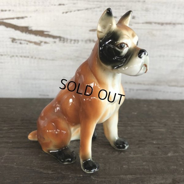 画像5: Vintage Dog Boxer Ceramic Statue  (S282)