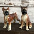 画像1: Vintage Dog Ceramic Statue Set (S285) (1)