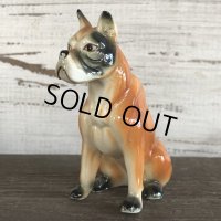 Vintage Dog Boxer Ceramic Statue  (S282)