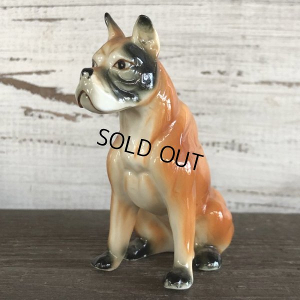 画像1: Vintage Dog Boxer Ceramic Statue  (S282)