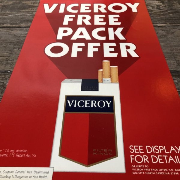 画像5: Vintage VICEROY Cigarette Tabacco Poster Sign (S283)