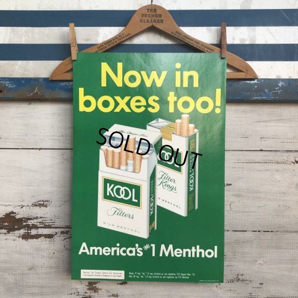 画像1: Vintage KOOL "America's #1 Menthol" Cigarette Tabacco Poster Sign (S288) 