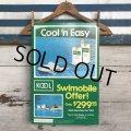 Vintage KOOL "Cool'n Easy" Cigarette Tabacco Poster Sign (S286) 