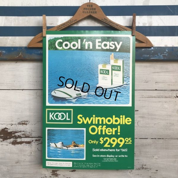 画像1: Vintage KOOL "Cool'n Easy" Cigarette Tabacco Poster Sign (S286) 