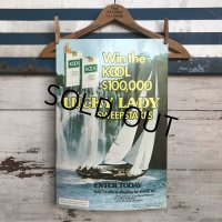 Vintage KOOL "Win the KOOL $100,000" Cigarette Tabacco Poster Sign (S287) 