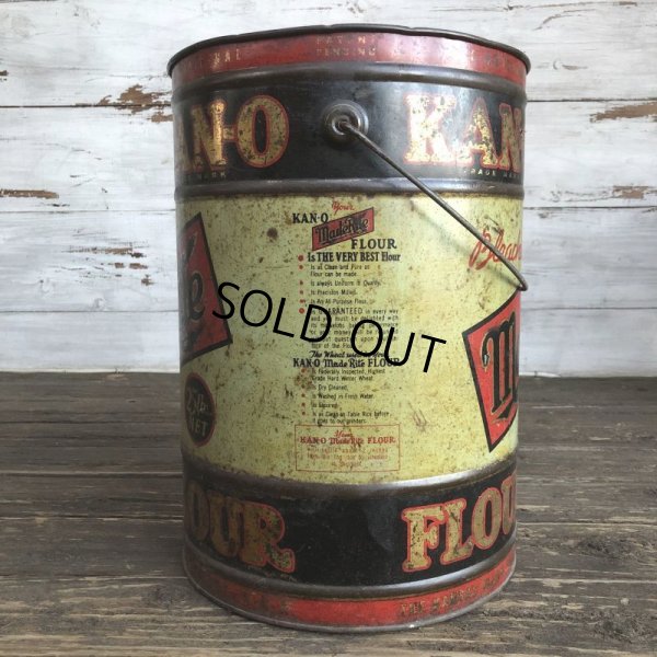 画像2: Vintage Bleached Made Rite Flour KAN-O tin pail can (S289) 