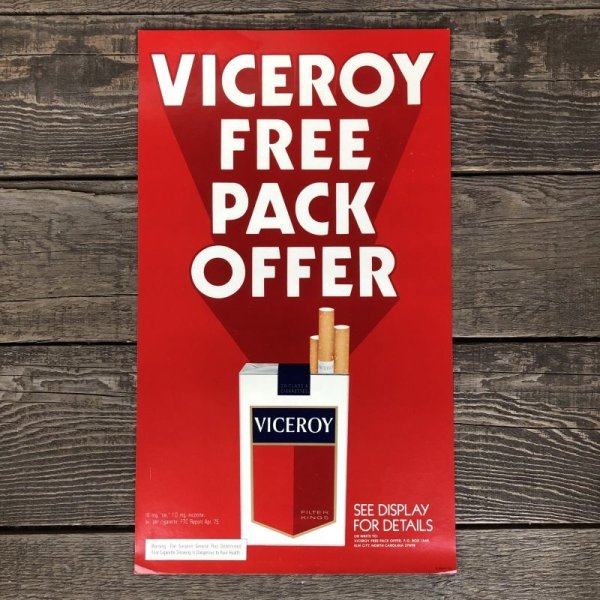 画像6: Vintage VICEROY Cigarette Tabacco Poster Sign (S283)