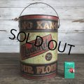 Vintage Bleached Made Rite Flour KAN-O tin pail can (S289) 