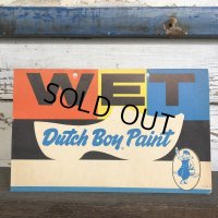 Vintage Dutch Boy Paint Card Board Sign (S294)