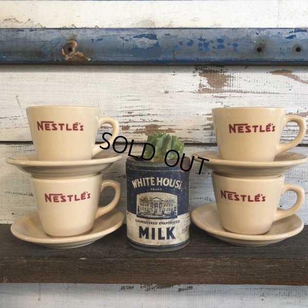 画像1: 40s Vintage Nestle Coffee Cup & Saucer (S299)