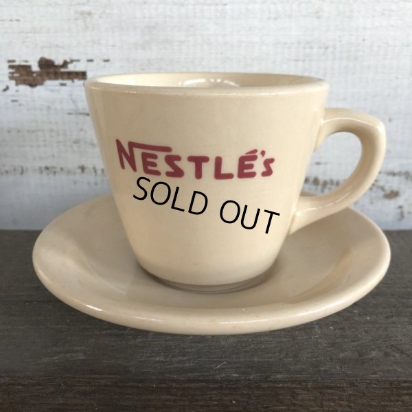 画像1: 【SALE】 40s Vintage Nestle Coffee Cup & Saucer (S301)