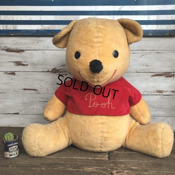 画像1: 70s Vintage Disney Winnie the Pooh Plush Doll 75cm (S304)