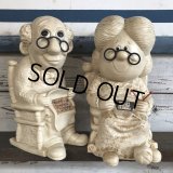 Vintage Message Doll Big Size Grandpa Grandpma Set (S316) 