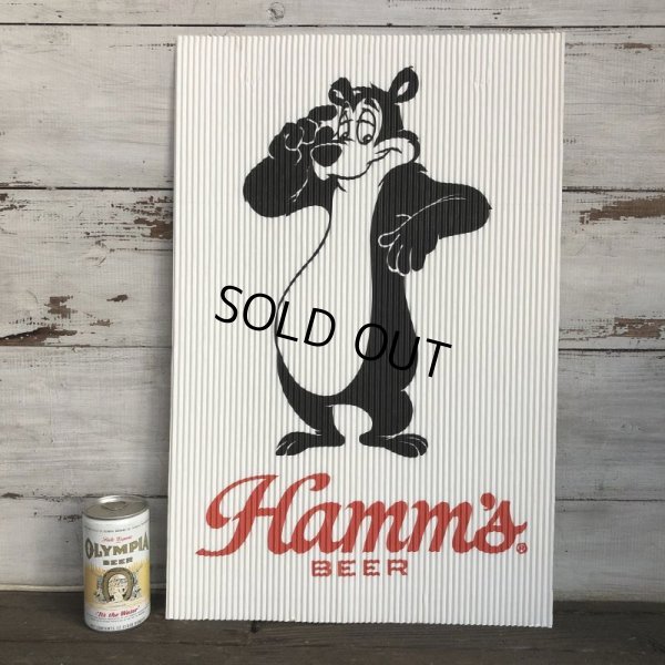 画像1: Vintage Hamm's Bear Poster Sign (S310)