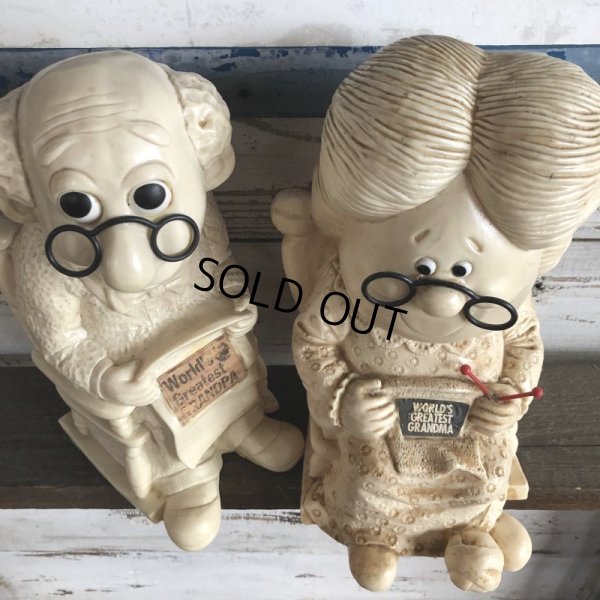 画像5: Vintage Message Doll Big Size Grandpa Grandpma Set (S316) 