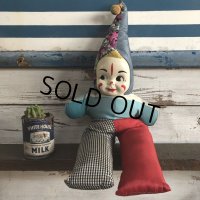 Vintage Celluloid Face Clown Doll 60cm (S322）