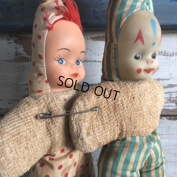 画像9: Vintage Rubber Face Baby Clown Doll Set (S323）