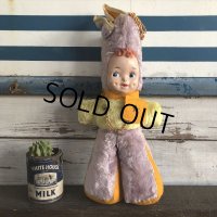Vintage Celluloid Face Kids Bunny Costume Doll 43cm (S320）