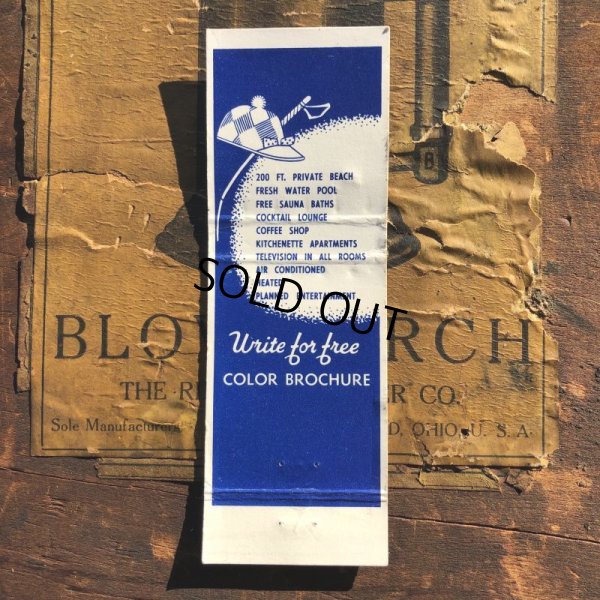 画像2: Vintage Matchbook Blue Glass Oceanfront Motel (MA1815)