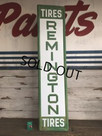 Vintage Original Embossed Metal REMINGTON Tires Sign (S349）